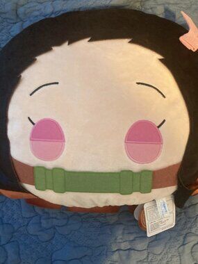 Sega Demon Slayer Anime Nezuko Face Cushion Large Soft Plush Toy Doll SG96242